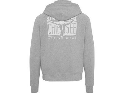 CHIEMSEE Sweatjacke mit CHIEMSEE Rückenprint Silber
