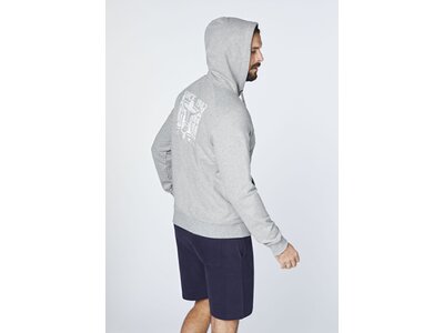 CHIEMSEE Sweatjacke mit CHIEMSEE Rückenprint Silber