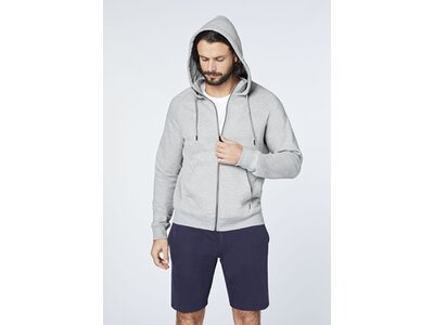 CHIEMSEE Sweatjacke mit CHIEMSEE Rückenprint Silber