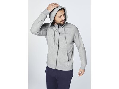 CHIEMSEE Sweatjacke mit CHIEMSEE Rückenprint Silber