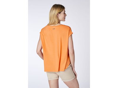 CHIEMSEE T-Shirt mit mehrfarbigem Frontdruck Orange