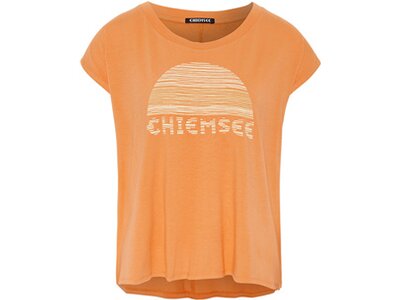 CHIEMSEE T-Shirt mit mehrfarbigem Frontdruck Orange