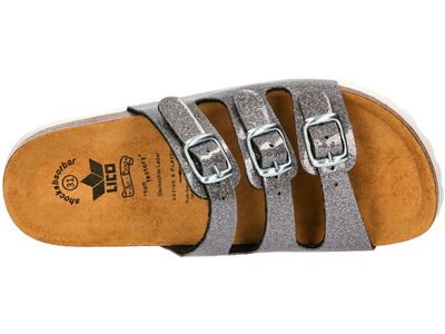 LICO Kinder Pantolette Bioline Kids Glitter Grau