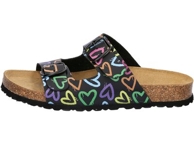 LICO Damen Sandalen Bioline Heart Schwarz