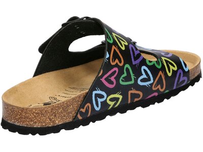 LICO Damen Sandalen Bioline Heart Schwarz
