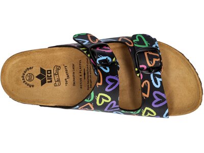 LICO Damen Sandalen Bioline Heart Schwarz