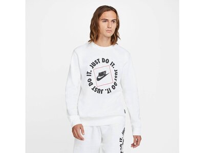 NIKE Herren Sweatshirt M NSW JDI FLC CREW Weiß