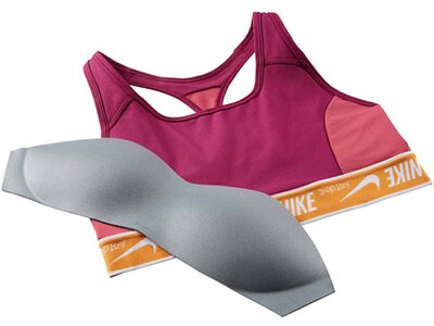 NIKE Damen Top W NK DF SWSH LOGO BRA Rot