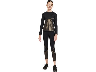 NIKE Mädchen Trainingsshirt "Nike Pro Warm" Langarm Schwarz