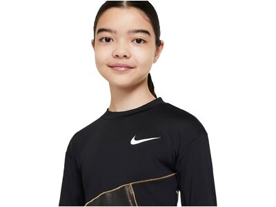 NIKE Mädchen Trainingsshirt "Nike Pro Warm" Langarm Schwarz