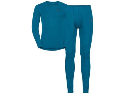 ODLO Herren Funktionsunterwäsche "Active Warm Eco" Set 2-teilig Blau