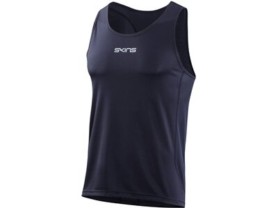 SKINS Herren Shirt Shirt S3 Running Singlet Schwarz