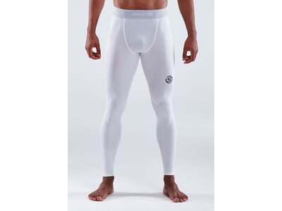 SKINS Herren Tight Kompressionshose S1 Long Tights Weiß