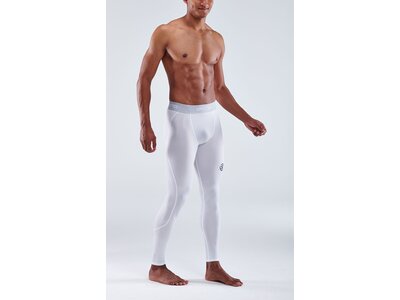 SKINS Herren Tight Kompressionshose S1 Long Tights Weiß