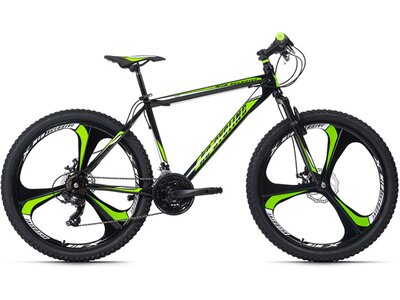 KS CYCLING MTB-Hardtail Mountainbike Hardtail 26 Zoll Sharp schwarz-gr?n Schwarz