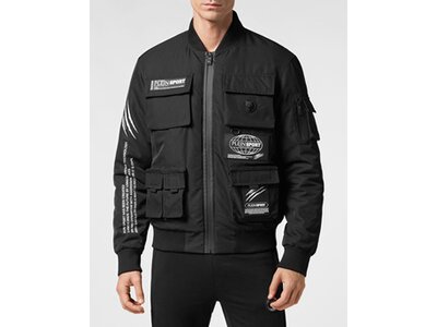 PLEIN SPORT Jacke M Bomberjacke Schwarz