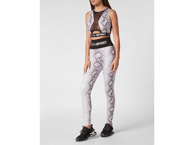 PLEIN SPORT Damen Tight PYTHON Silber