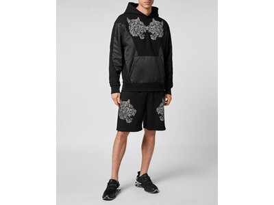PLEIN SPORT Herren Kapuzensweat TIGER Schwarz