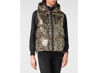 PLEIN SPORT Damen Weste LEOPARD Schwarz