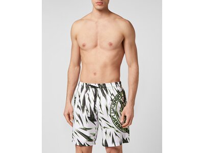 PLEIN SPORT Herren Shorts TIGER Weiß