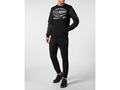 PLEIN SPORT Herren Sweatshirt GLOBAL EXPRESS EDITION Schwarz