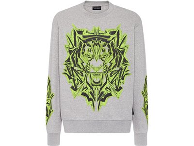 PLEIN SPORT Herren Sweatshirt THUNDER TIGER Grau