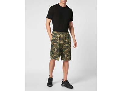 PLEIN SPORT Herren Shorts CAMOUFLAGE Grau