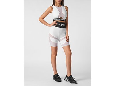 PLEIN SPORT Damen Tight MULTICUT Weiß