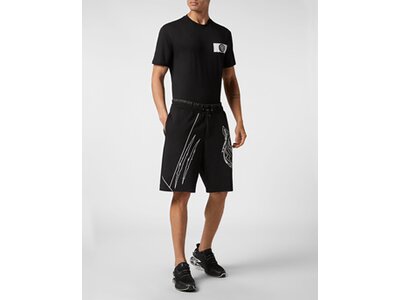 PLEIN SPORT Herren Shorts TIGER COURT EDITION Schwarz