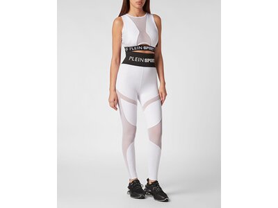 PLEIN SPORT Damen Tight MULTICUT Weiß