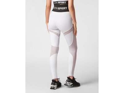 PLEIN SPORT Damen Tight MULTICUT Weiß