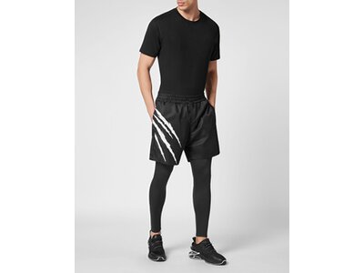 PLEIN SPORT Herren Tight SCRATCH Schwarz