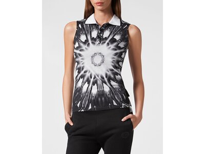 PLEIN SPORT Damen Polo OPTICAL FLOWER Braun