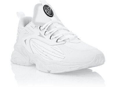 PLEIN SPORT Herren Halbschuhe Runner Sneaker Weiß