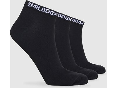 SMILODOX Damen Socken Classic 3er Pack Schwarz