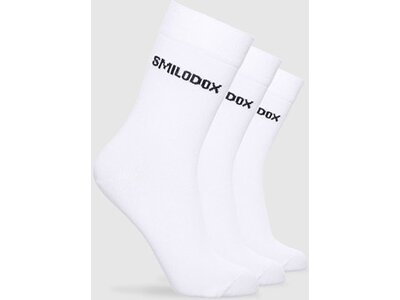 SMILODOX Herren Socken Classic 3er Pack Weiß