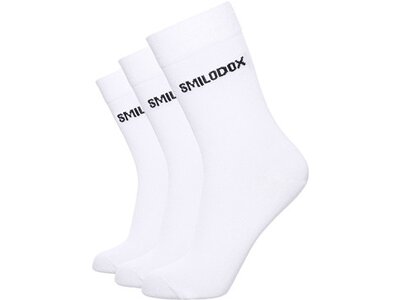 SMILODOX Herren Socken Classic 3er Pack Weiß