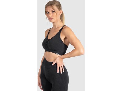 SMILODOX Damen BH Batik Scrunch Schwarz