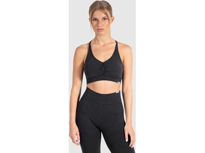 SMILODOX Damen BH Batik Scrunch Schwarz