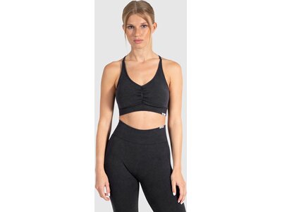 SMILODOX Damen BH Batik Scrunch Schwarz