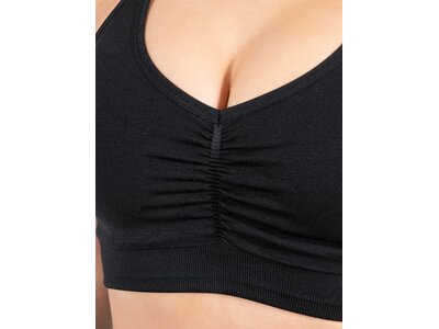 SMILODOX Damen BH Solid Scrunch Schwarz