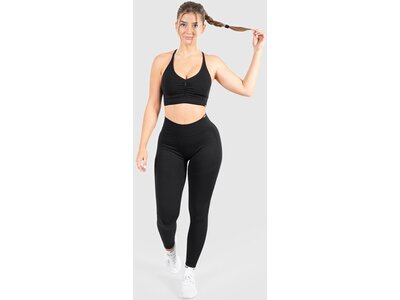 SMILODOX Damen Tight Solid Scrunch Schwarz
