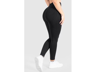 SMILODOX Damen Tight Solid Scrunch Schwarz