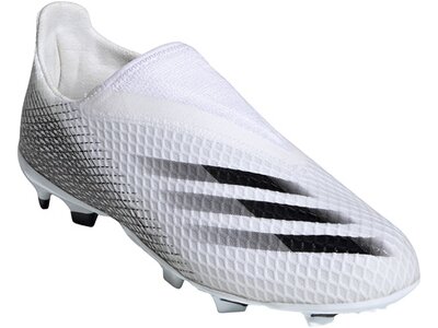 ADIDAS Kinder Fußballschuhe Rasen "X Ghosted.3 Laceless FG J" Weiß