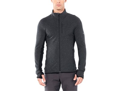 ICEBREAKER Herren Fleecejacke "Descender Long Sleeve Zip" Grau