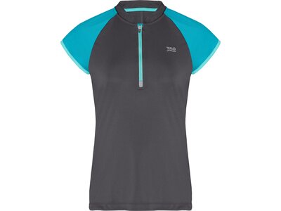 TAO Nachhaltiges Damen Funktions kurzarm Zip-Shirt HANAMI Grau