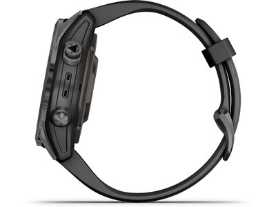 GARMIN EPIX™ PRO (GEN 2) - SAPPHIRE EDITION 42MM Schwarz/Carbongrau Titan DLC mit QuickFit®-Silikon- Schwarz