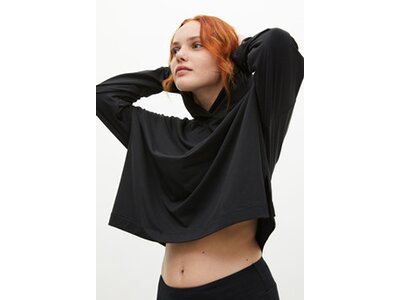 RÖHNISCH Damen Shirt Soft Cropped Hoodie Schwarz