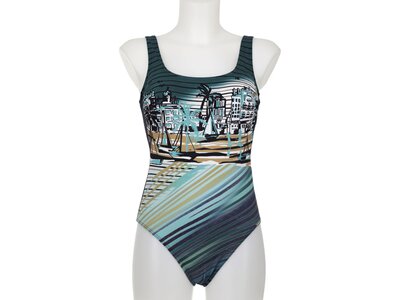 SUNMARIN Damen Badeanzug Badeanzug Blau