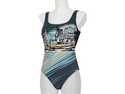 SUNMARIN Damen Badeanzug Badeanzug Blau